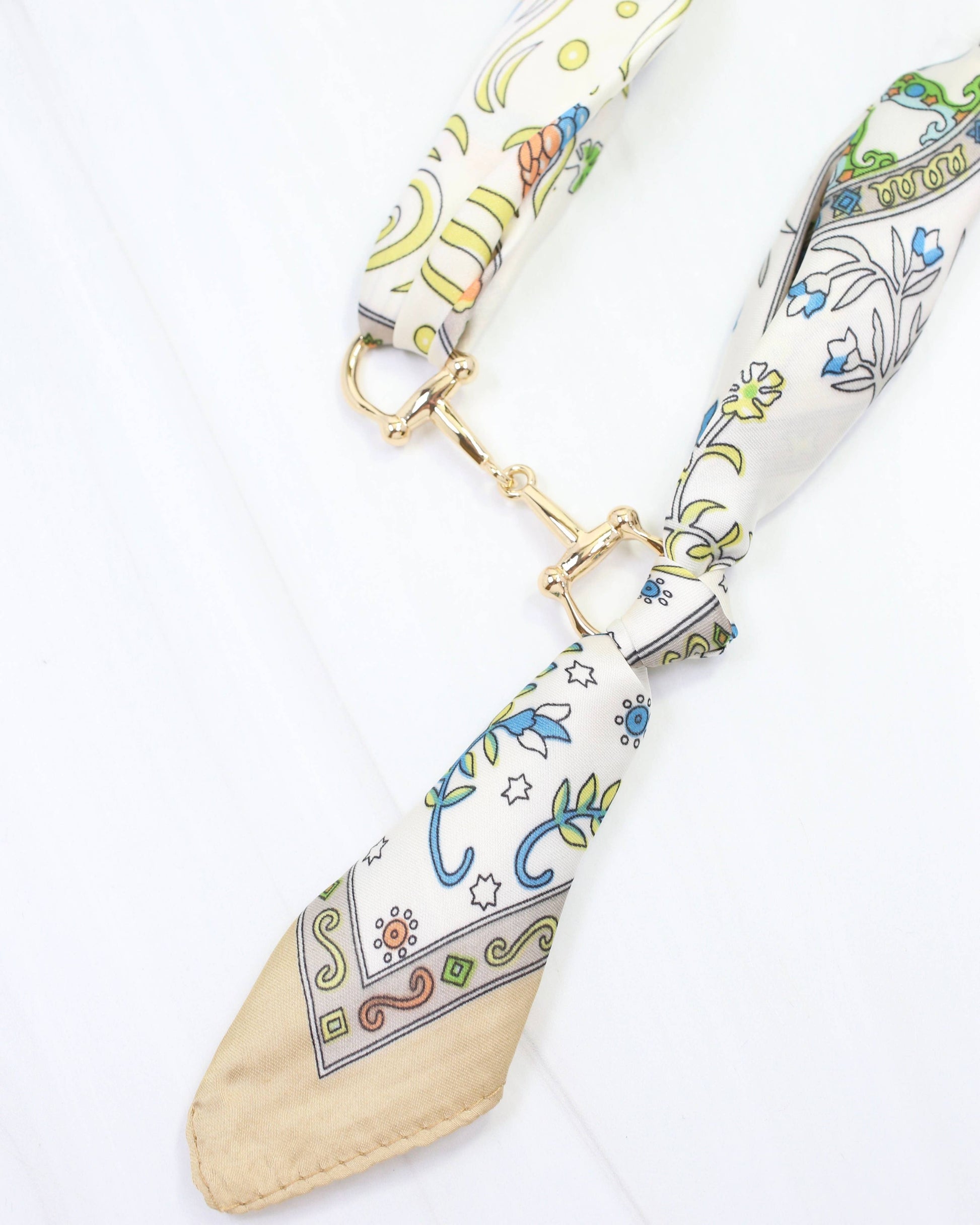 Caroline Hill - Lana Horsebit Scarf Necklace Blue Multi: Default Caroline Hill