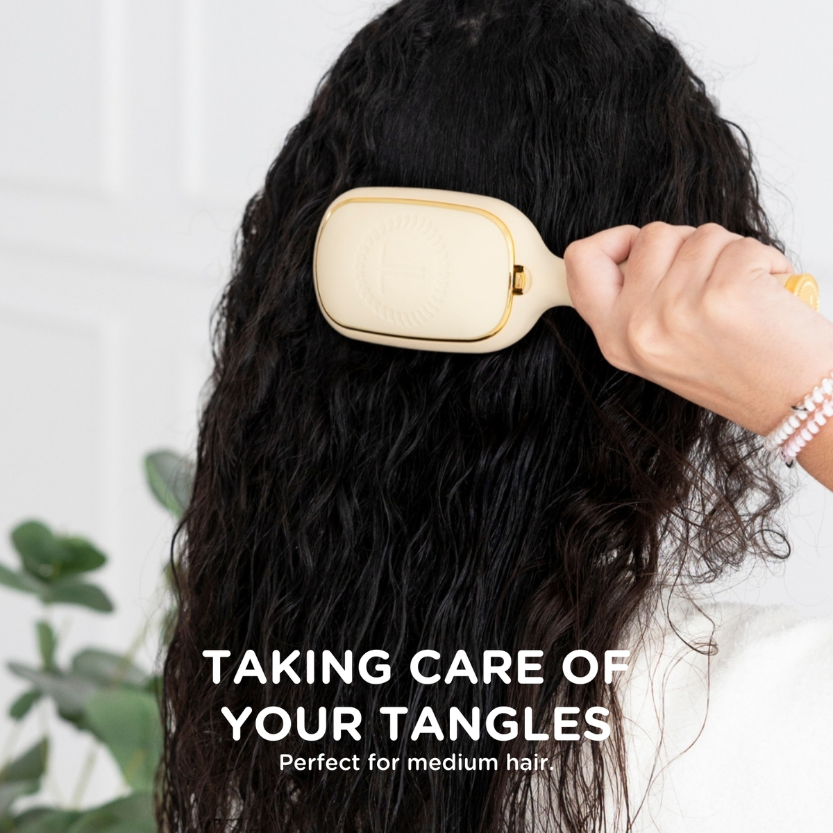 TELETIES - Detangler Brush |Tan| Medium TELETIES