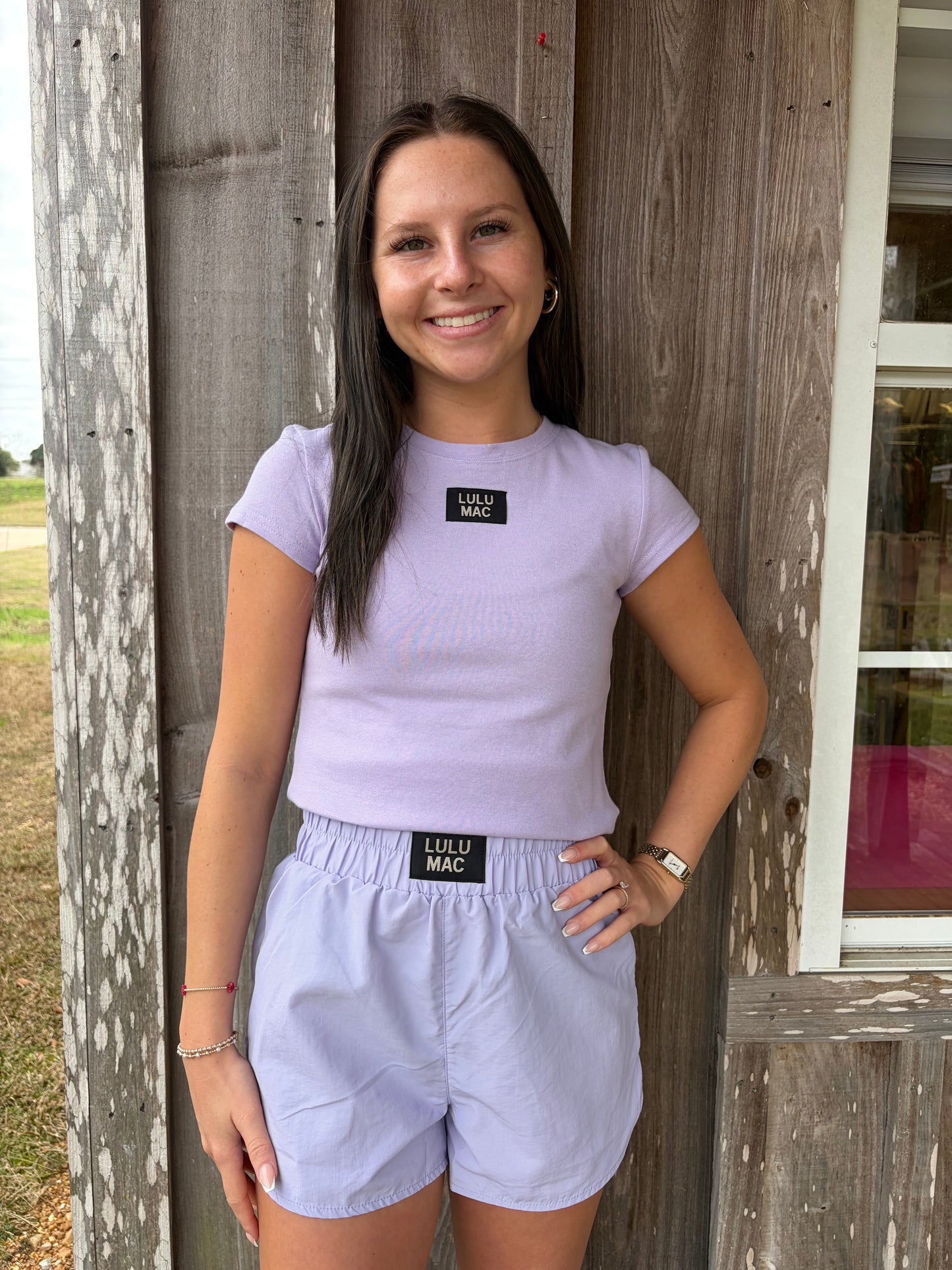 Lulu Mac Lavender Baby Doll Short Sleeve Top Girlie Girl Originals