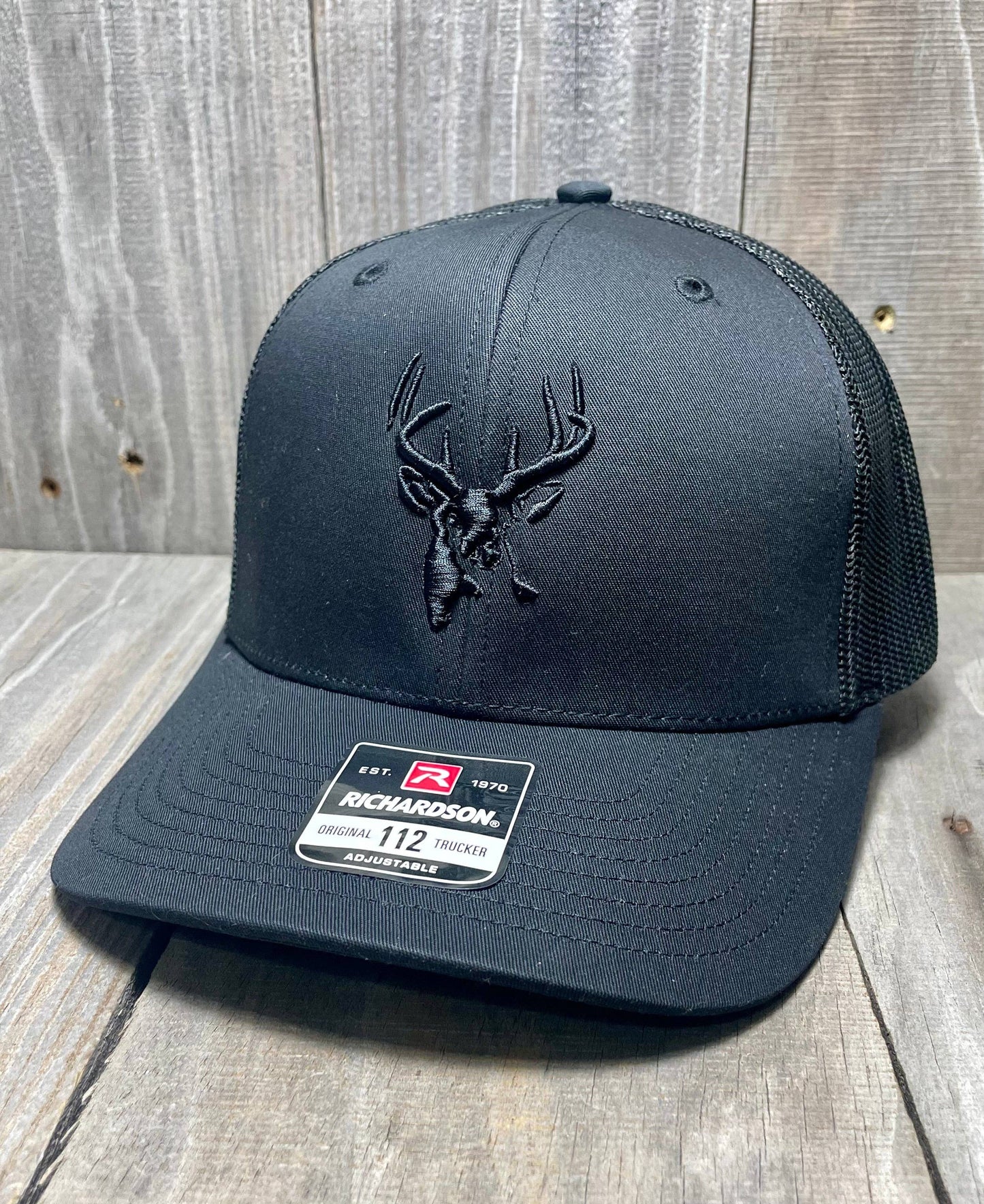 American Flyway Waterfowl - "The Ghost Buck" Black with Black 3D Logo and Black Mesh American Flyway Waterfowl