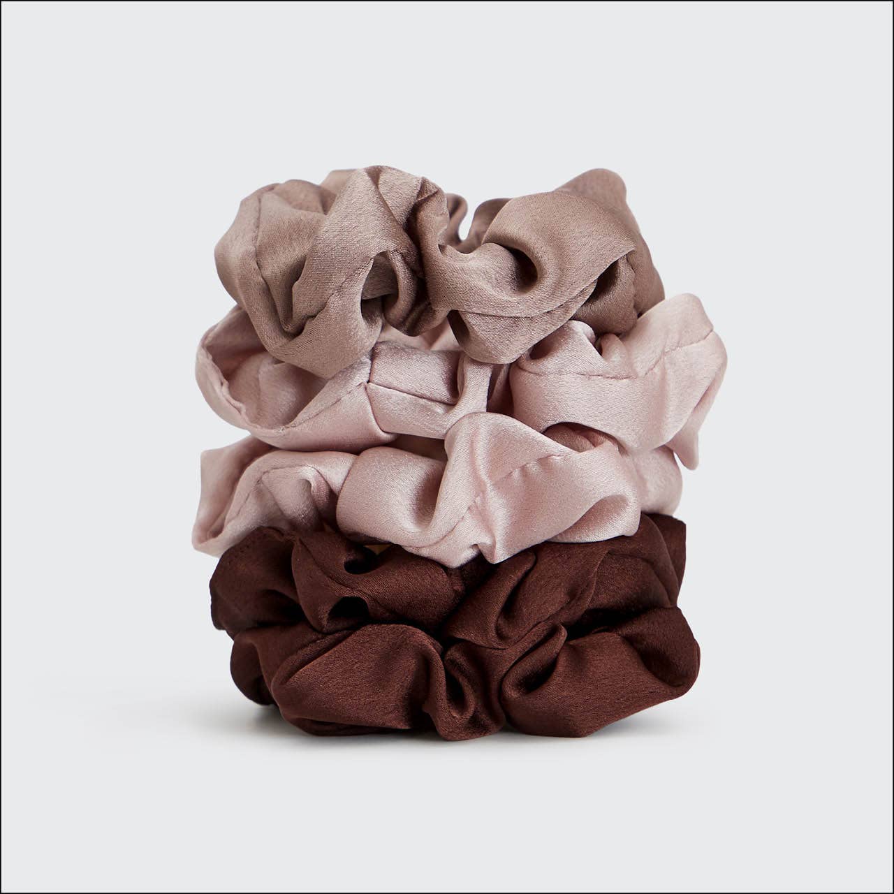 KITSCH - Satin Sleep Scrunchies 5pc- Cameo KITSCH