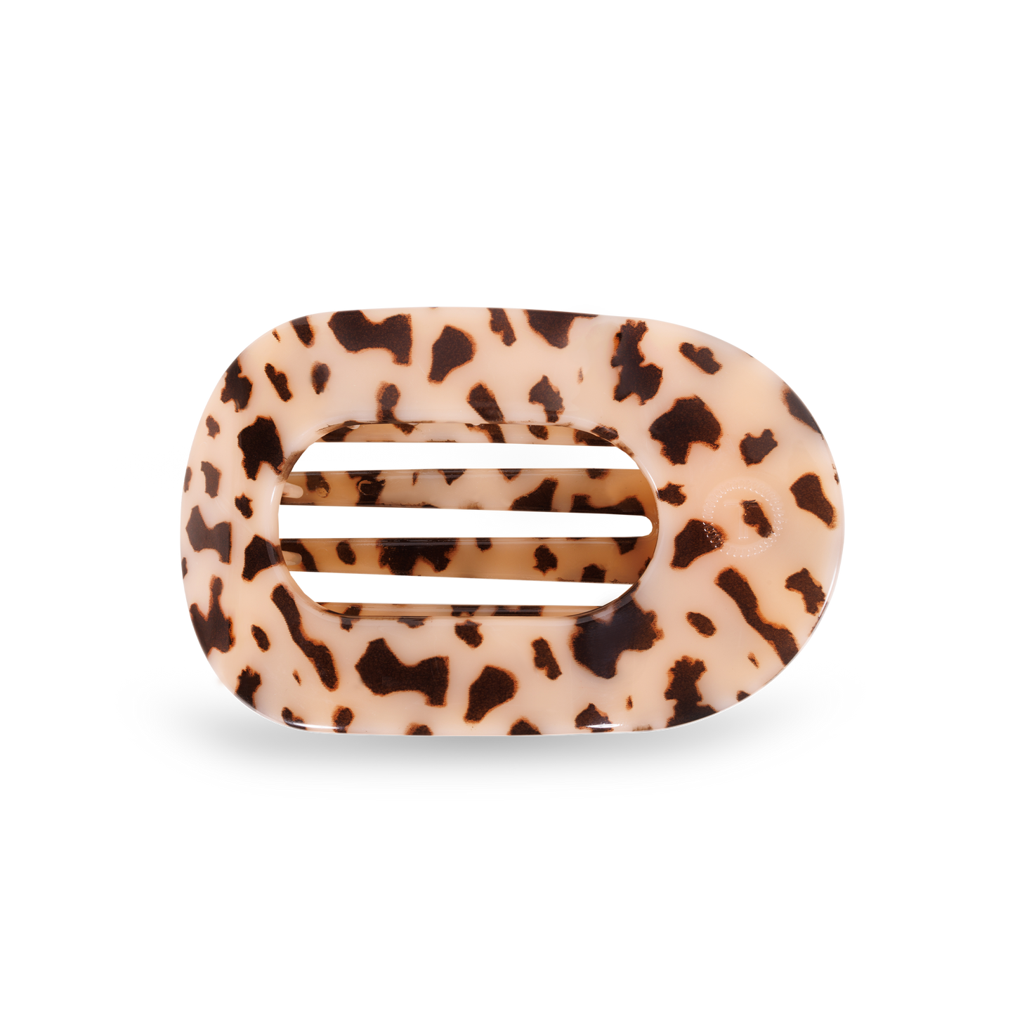 TELETIES - Round Flat Hair Clip | Medium | Blonde Tortoise TELETIES