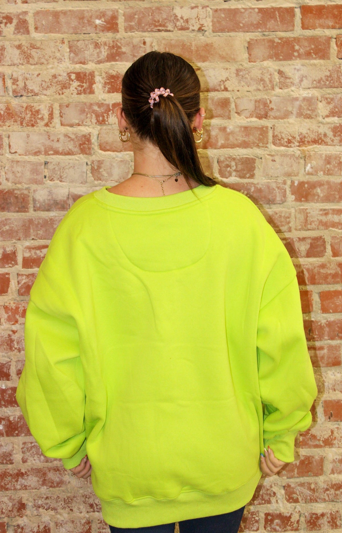 Lulu Mac Chartruese/Deep Blue  Puff Sweatshirt Girlie Girl Originals