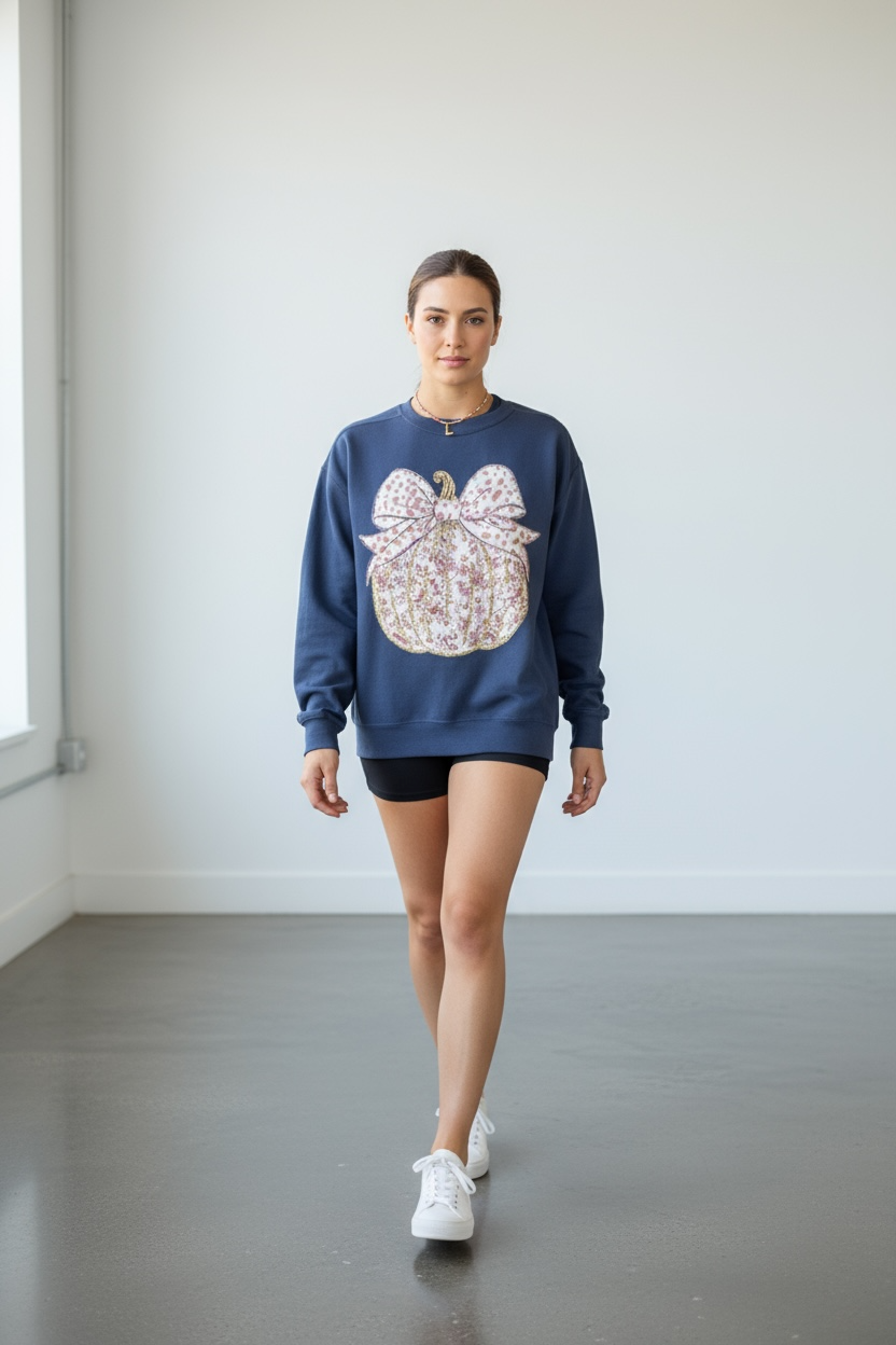 Vintage Pink Pumpkin Sweatshirt SOUTHERN SUNDROP BOUTIQUE