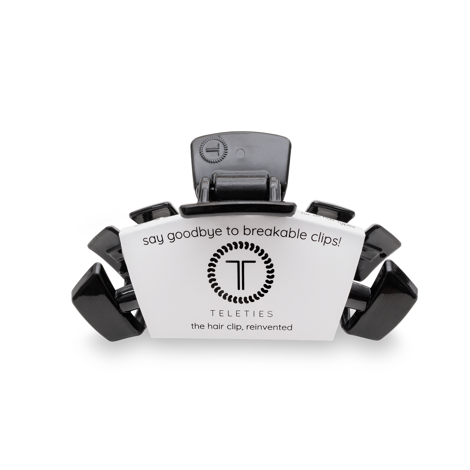 TELETIES - Classic Hair Clip | Med. | Jet Black TELETIES