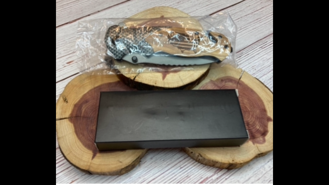 Quail Tail Laser Art - Golfer on the Ball Knife Quail Tail Laser Art