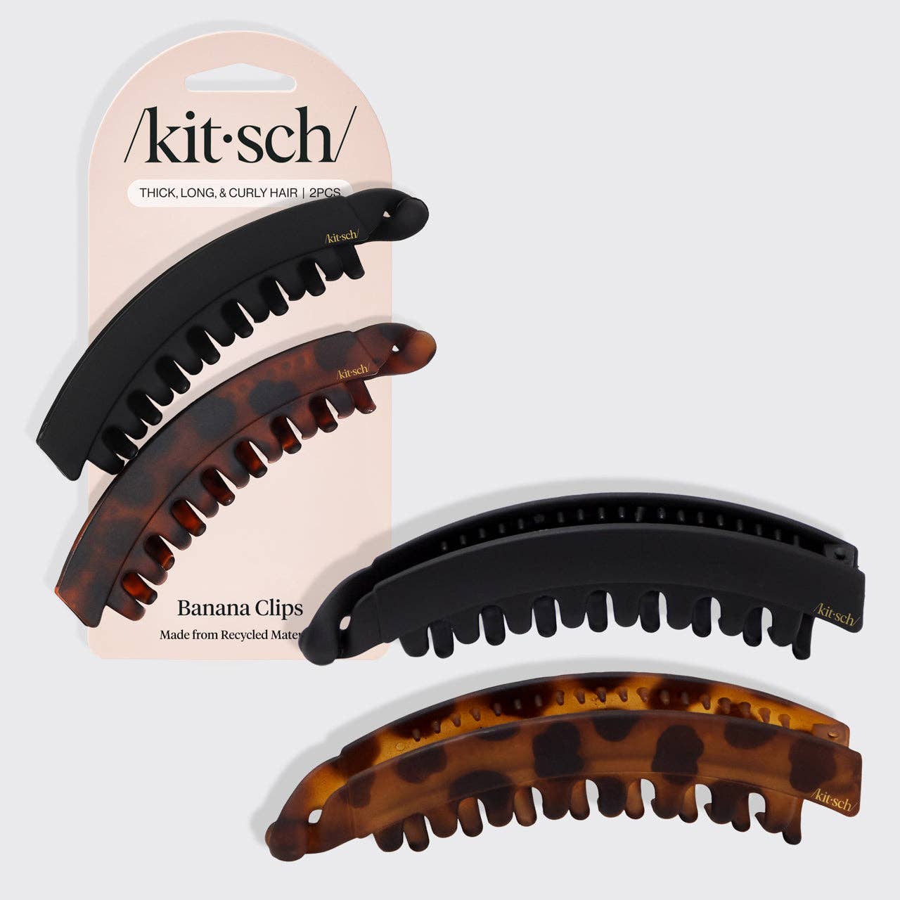 KITSCH - Banana Clip 2pc- Black & Tort KITSCH