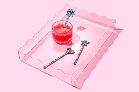 Taylor Elliott Designs - *ON SALE* Wavy Acrylic Tray - Rectangle - Medium - Clear Taylor Elliott Designs