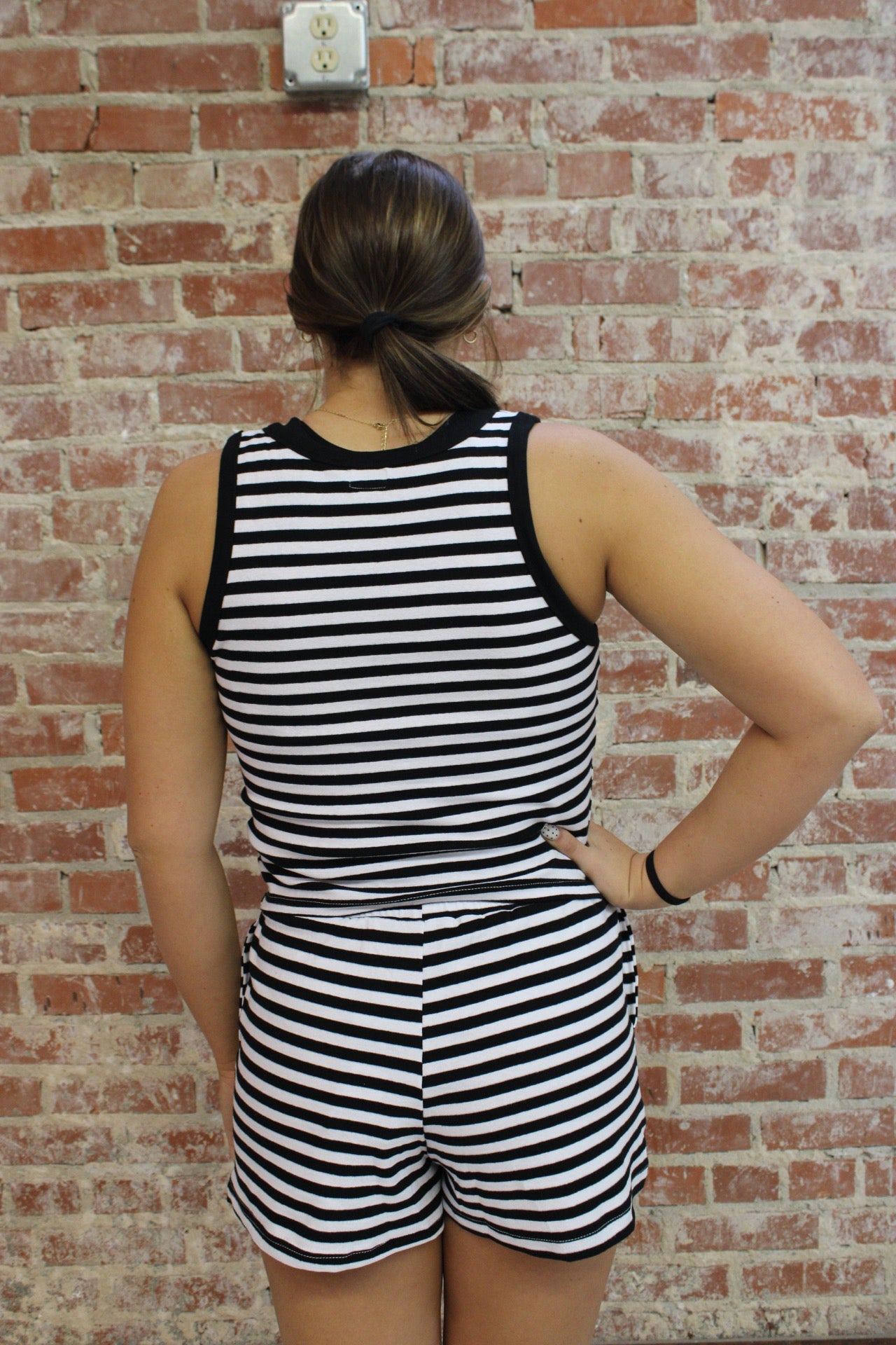 Lulu Mac Black Stripe Tank Top Girlie Girl Originals
