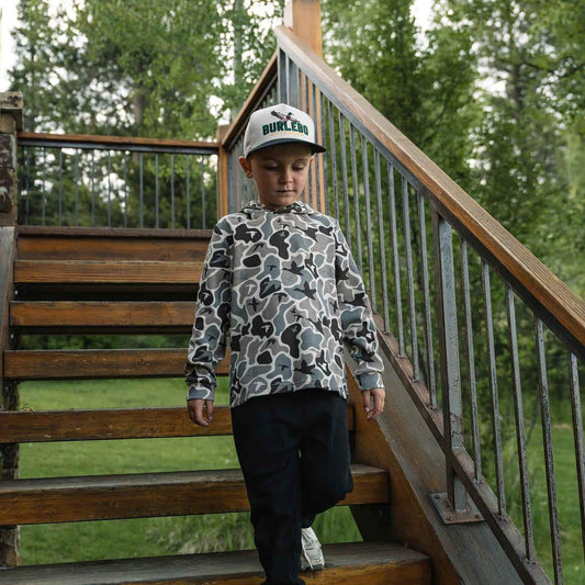 Burlebo Youth Mallard Mayhem Camo Thermal Hoodie BURLEBO