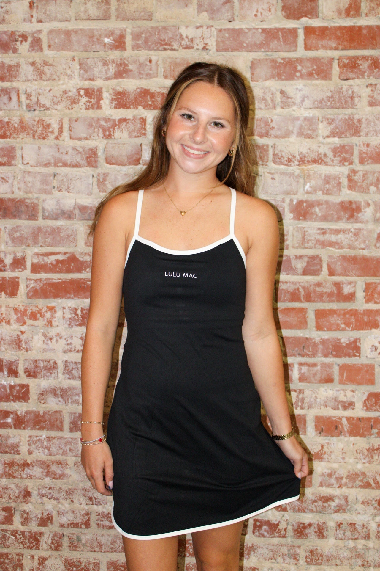 Lulu Mac Black & White Athletic Dress Girlie Girl Originals