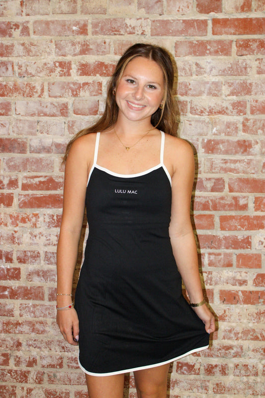Lulu Mac Black & White Athletic Dress Girlie Girl Originals