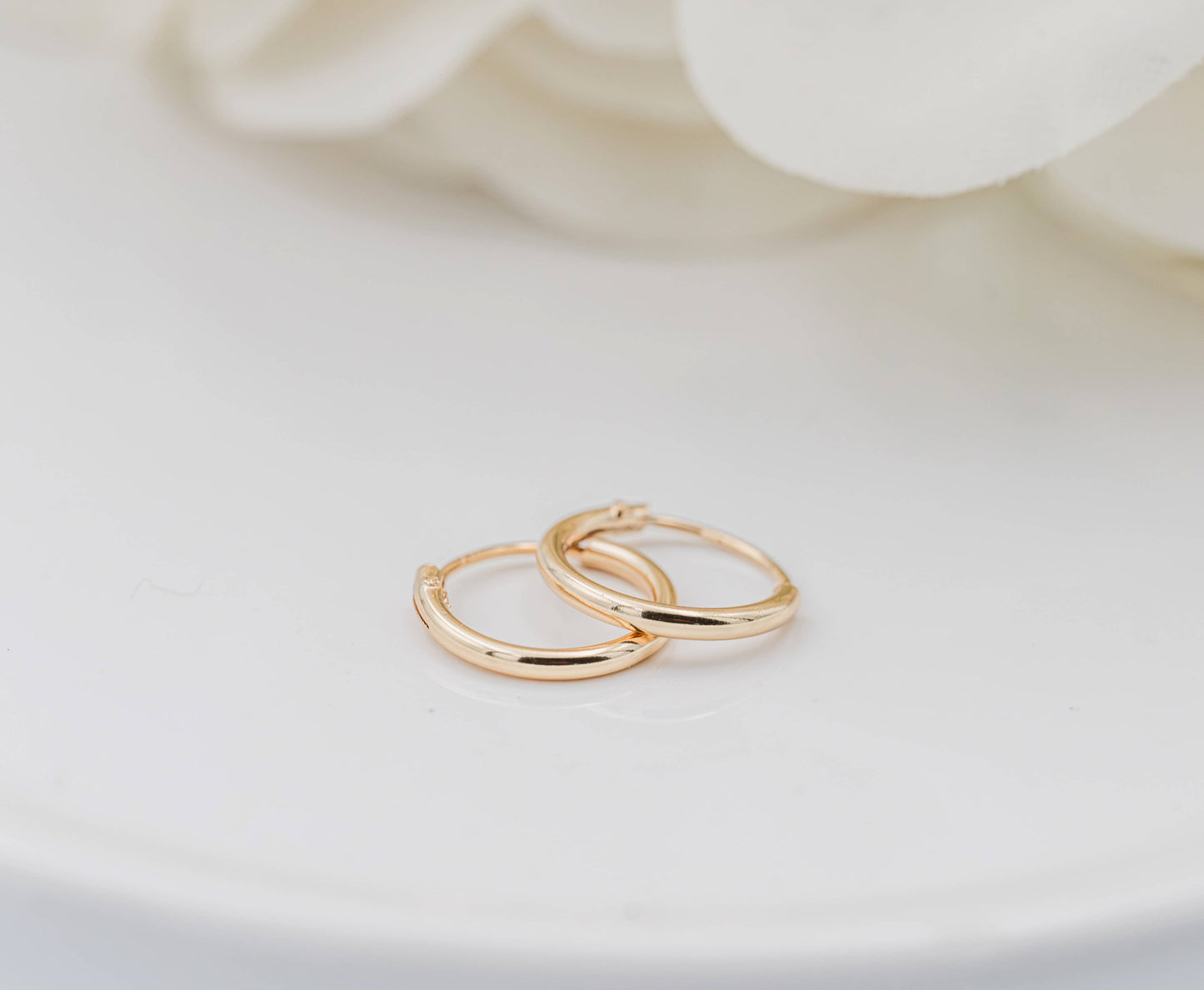 Cherished Moments - 14K Gold-Plated Endless Hoop Earring for Children and Babies Cherished Moments