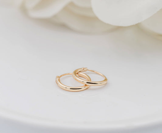Cherished Moments - 14K Gold-Plated Endless Hoop Earring for Children and Babies Cherished Moments