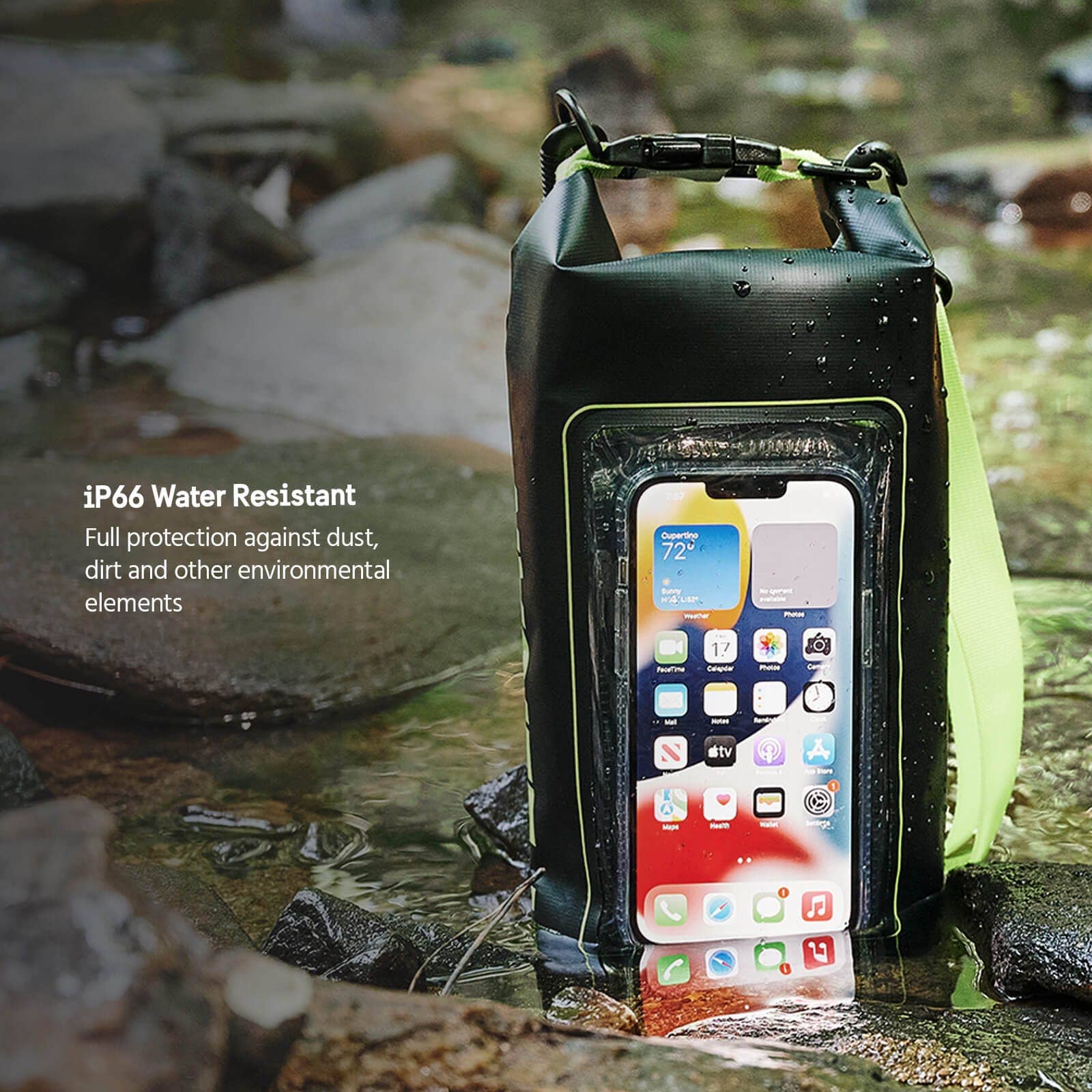 Case-Mate - Pelican Marine Water Resistant Dry Bag (Black/Hi Vis Yellow) - Phone Pouch: Black/Hi Vis Yellow Case-Mate