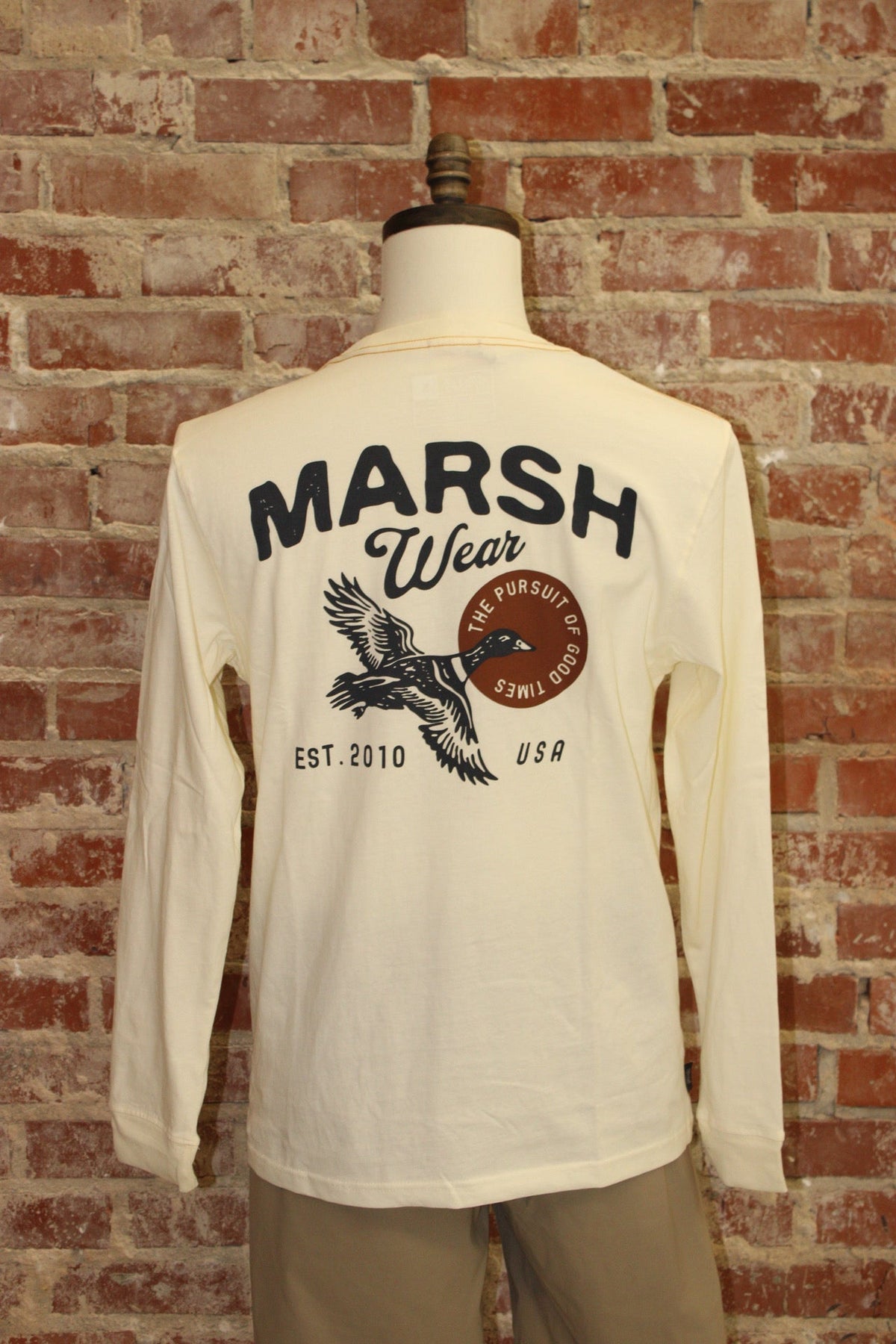 Marsh Wear Vintage White High Flyer Long Sleeve Shirt MARSH WEAR