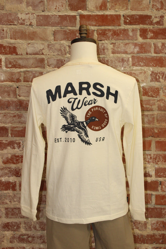Marsh Wear Vintage White High Flyer Long Sleeve Shirt MARSH WEAR
