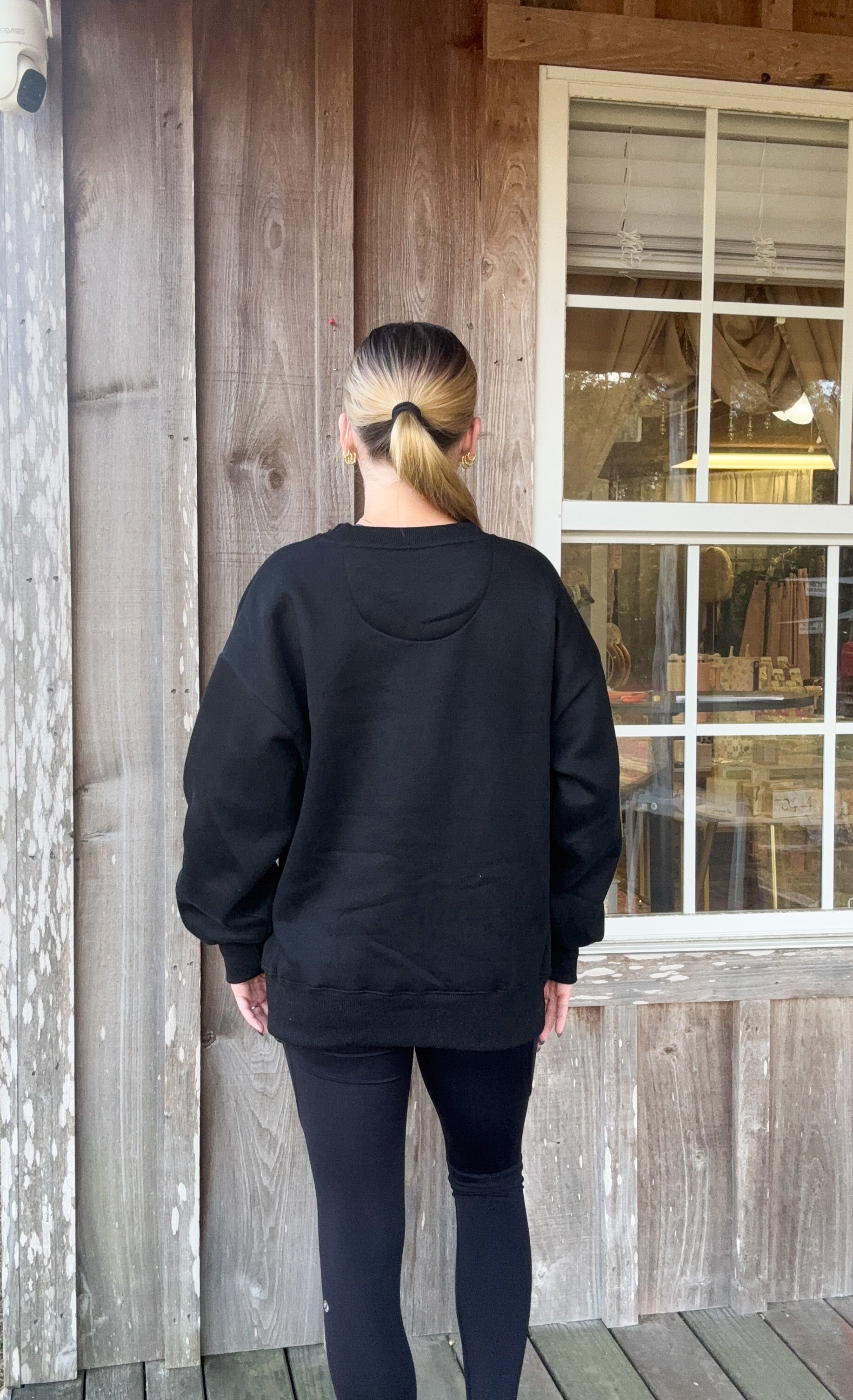 LULU MAC LEOPARD PRINT BLACK SWEATSHIRT Girlie Girl Originals