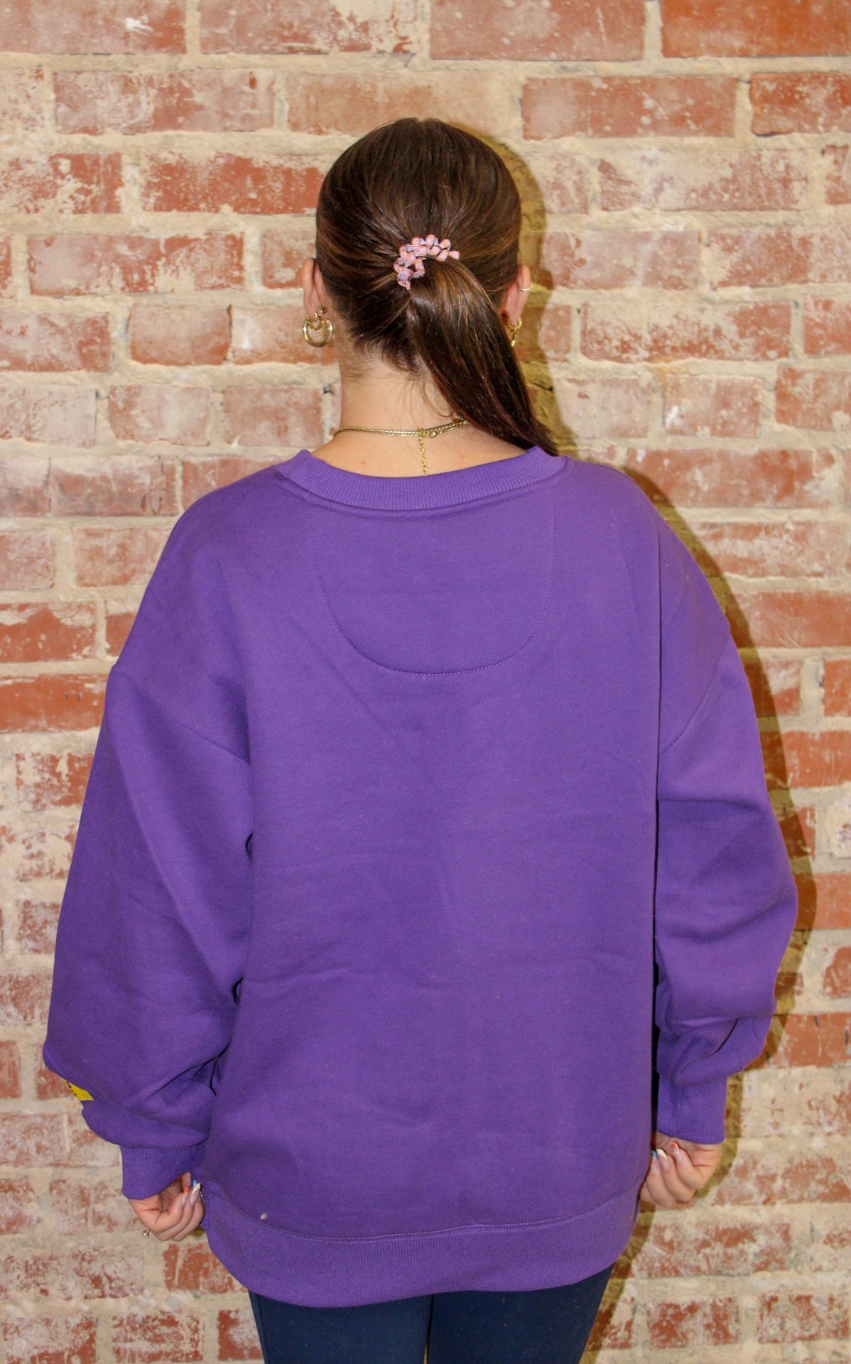 Lulu Mac Purple/Yellow Stitch Sweater Girlie Girl Originals