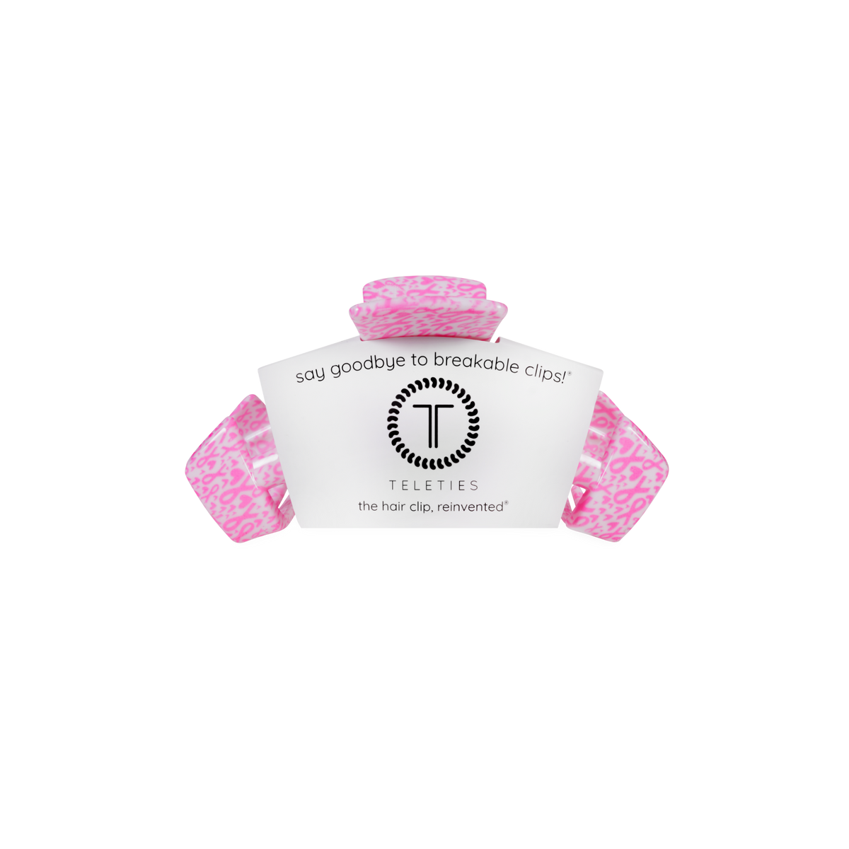 TELETIES - Classic | Breast Cancer Awareness | Small | Claw Clip TELETIES