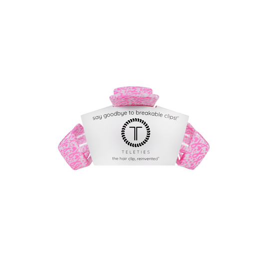 TELETIES - Classic | Breast Cancer Awareness | Small | Claw Clip TELETIES