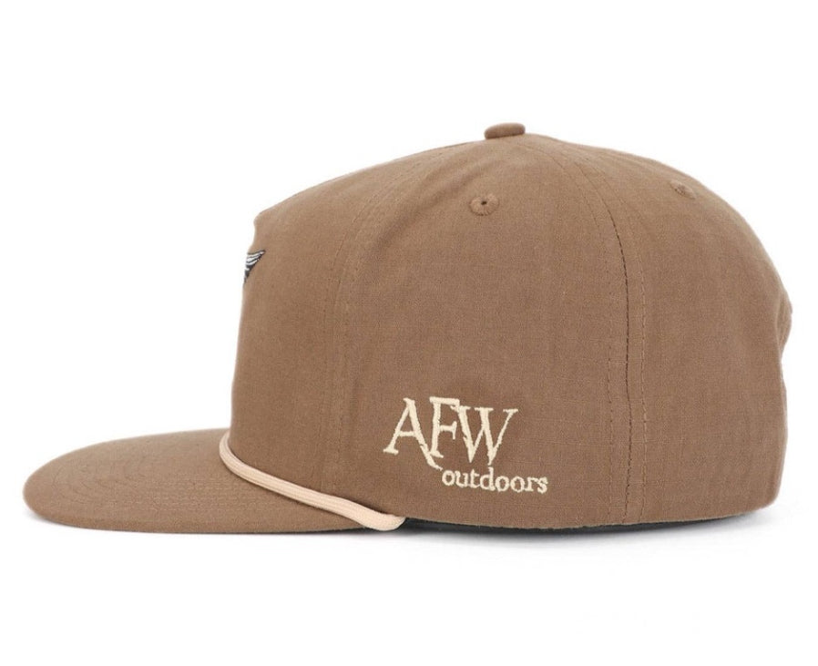 American Flyway Waterfowl Brown And Tan Rope Specklebelly RipStop Hat American Flyway Waterfowl