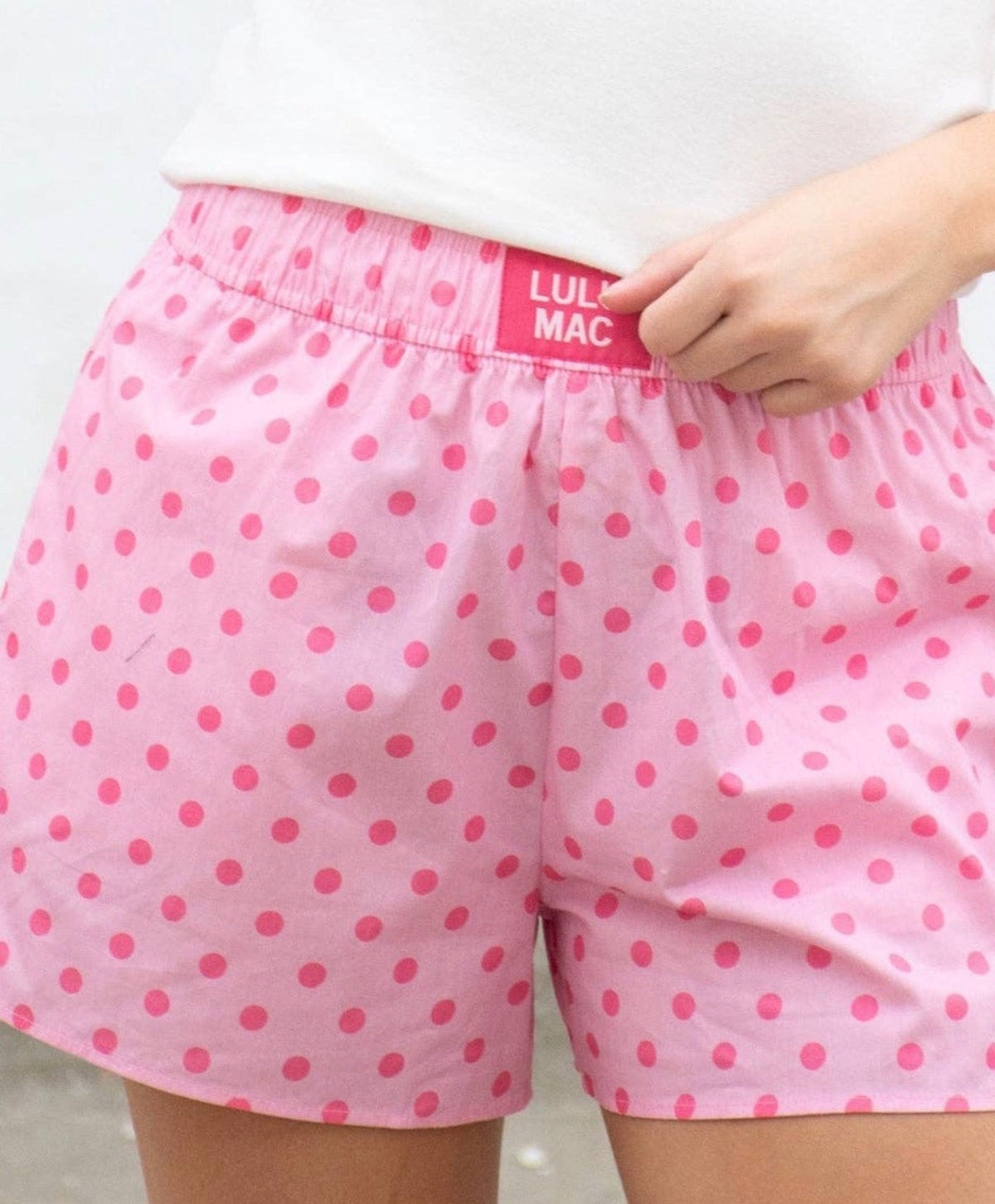 Lulu Mac Youth Light Pink/ Pink  Polka Dot Boxer Shorts Girlie Girl Originals