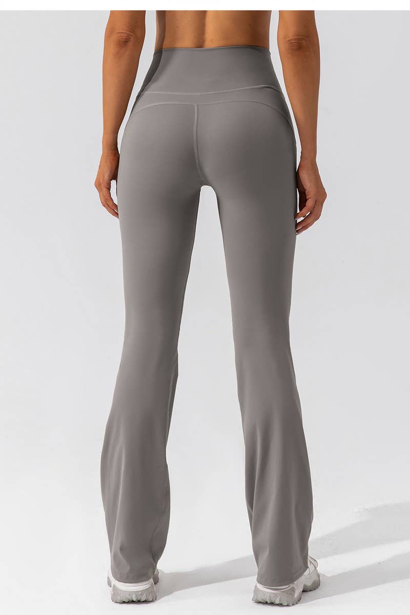NINEXIS - CWBLP0657_CASUAL FITNESS SPORTS YOGA PANTS: GREY / (XL) 1 NINEXIS