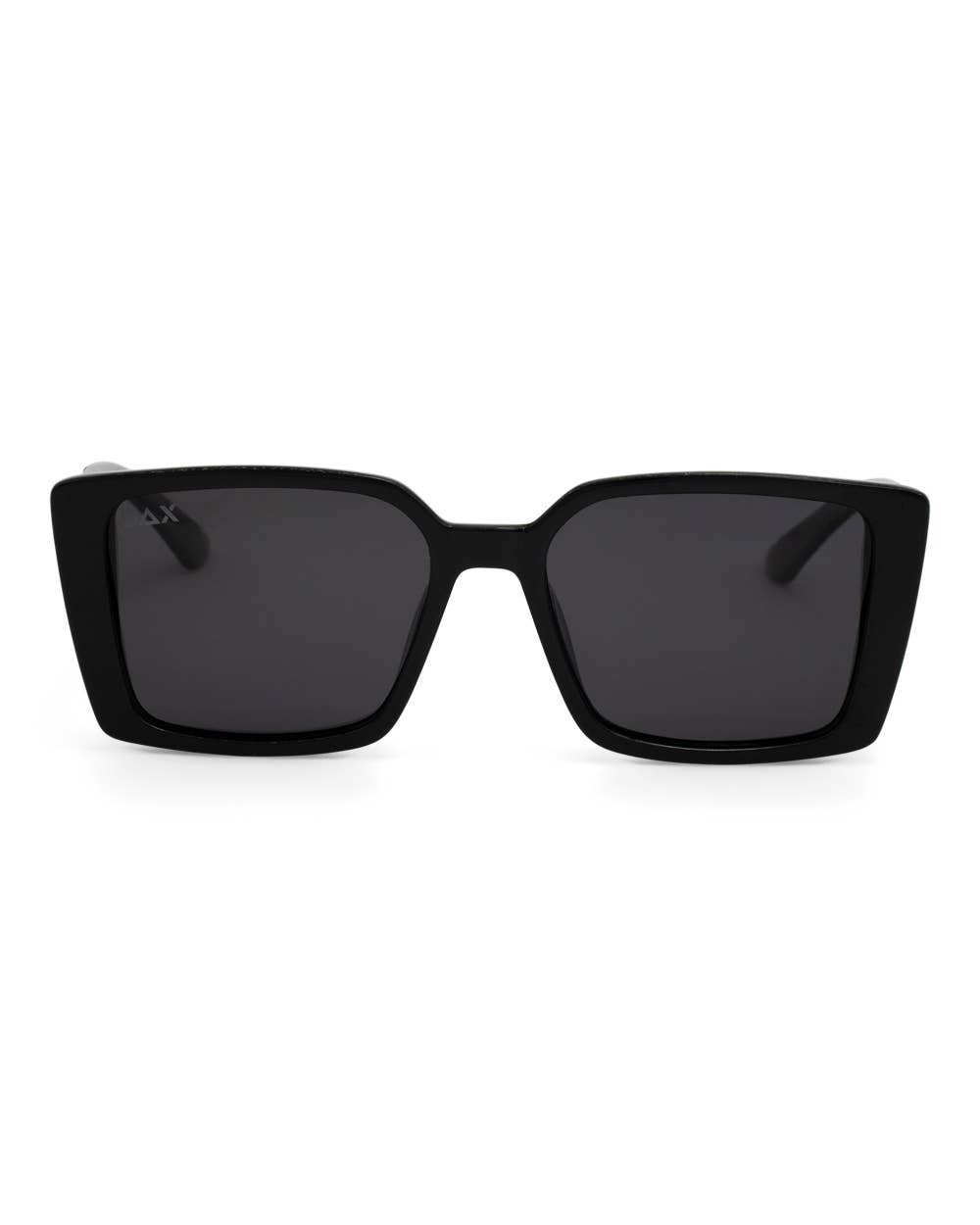 DAX Eyewear - Nova - Women's Polarized Medium Rectangle Sunglasses: Black DAX Eyewear