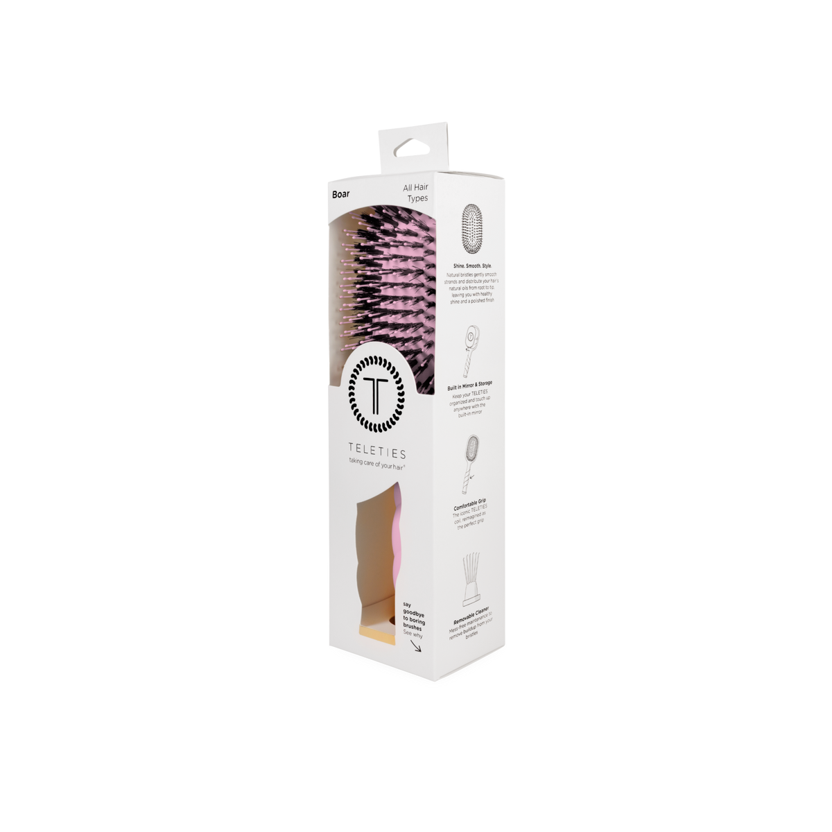 TELETIES - Boar Brush | Bubblegum Pink TELETIES