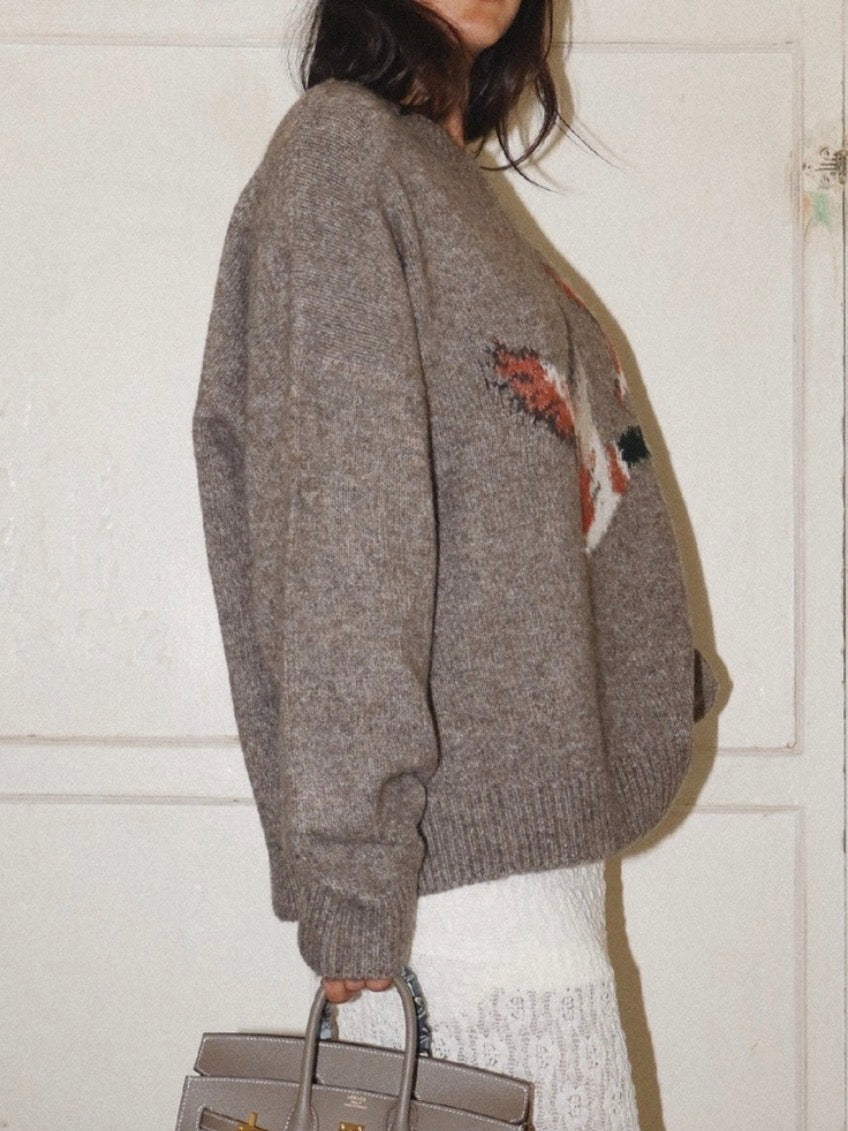 Mocha Flying Duck Knit Sweater bailey rose