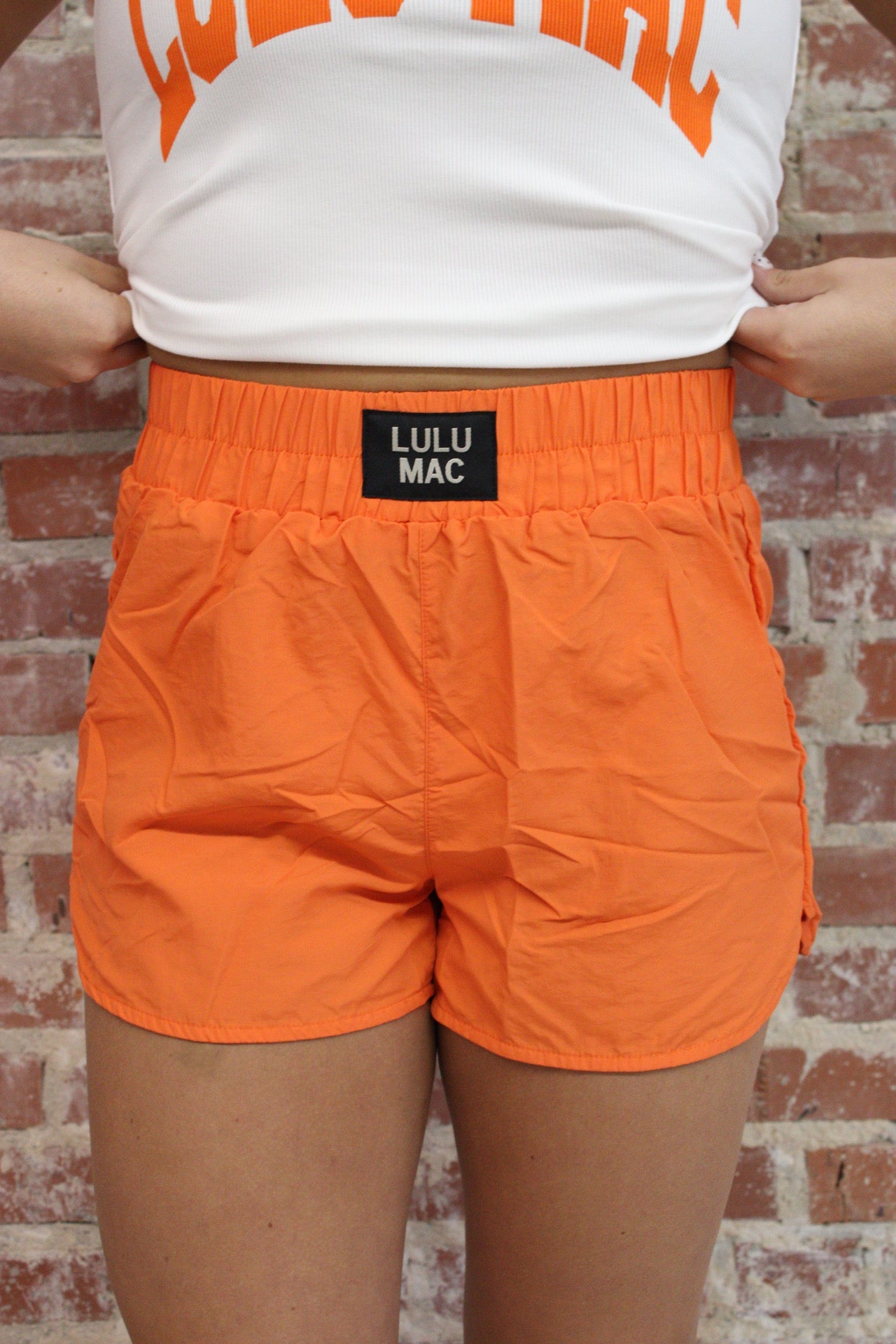 Lulu Mac Orange DD Athletic Shorts Girlie Girl Originals