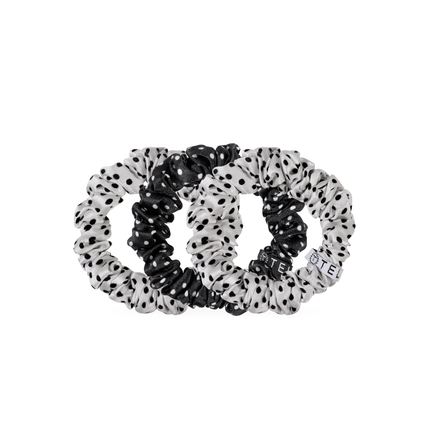TELETIES - Polka Dot Party Small Silk Scrunchie TELETIES
