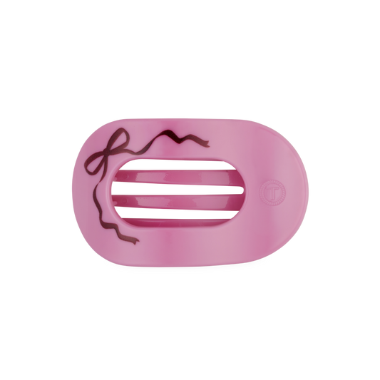 TELETIES - Just Add a Bow | Medium | Flat Round Hair Clip TELETIES