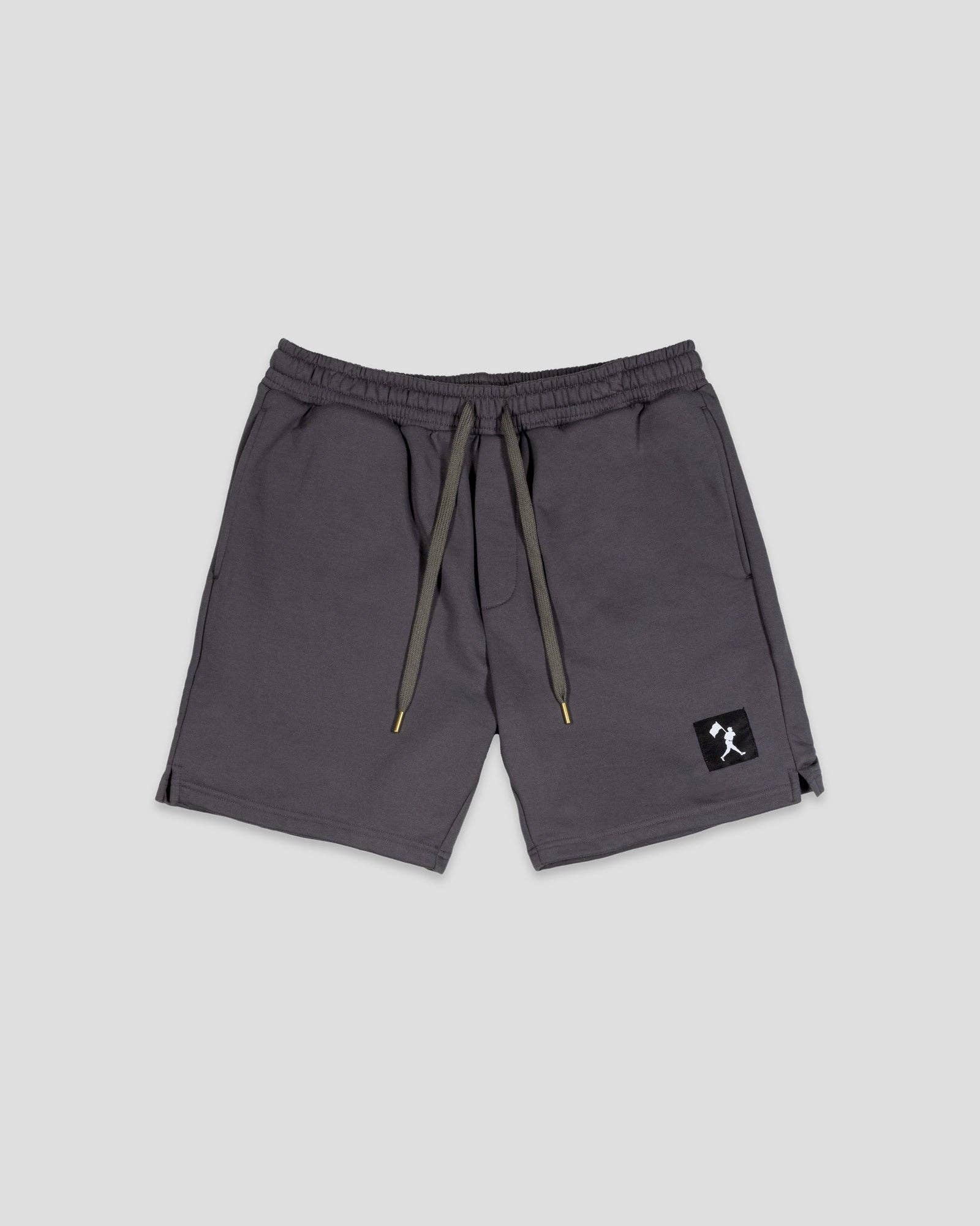Baseballism - Play Hard Comfort Sweat Shorts (Charcoal) - Youth: Youth Medium Baseballism