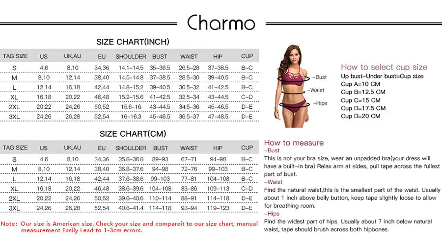 Color Block Straps Two Piece Swimsuit Sets Charmo