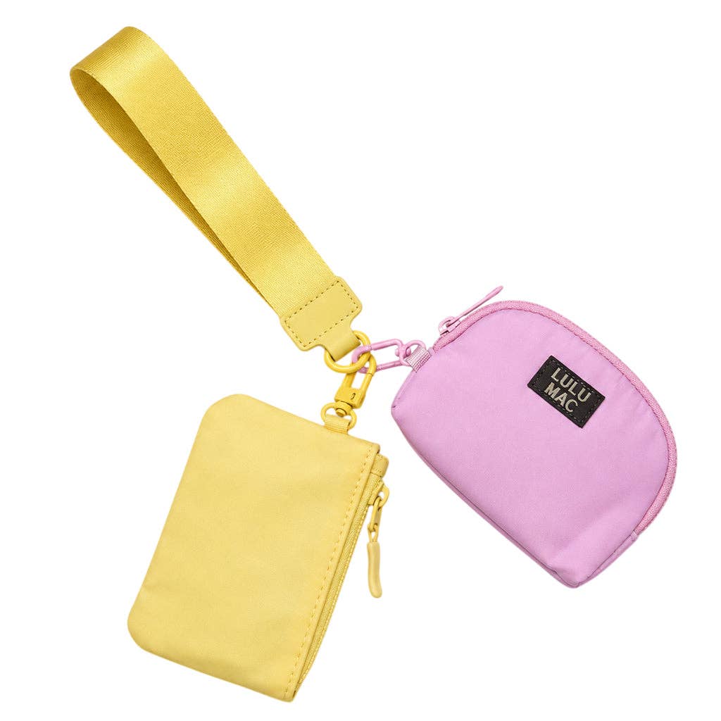 Girlie Girl Originals - DP-8162 Butter/Light Pink Lulu Mac Double Pouch Wristlets Girlie Girl Originals