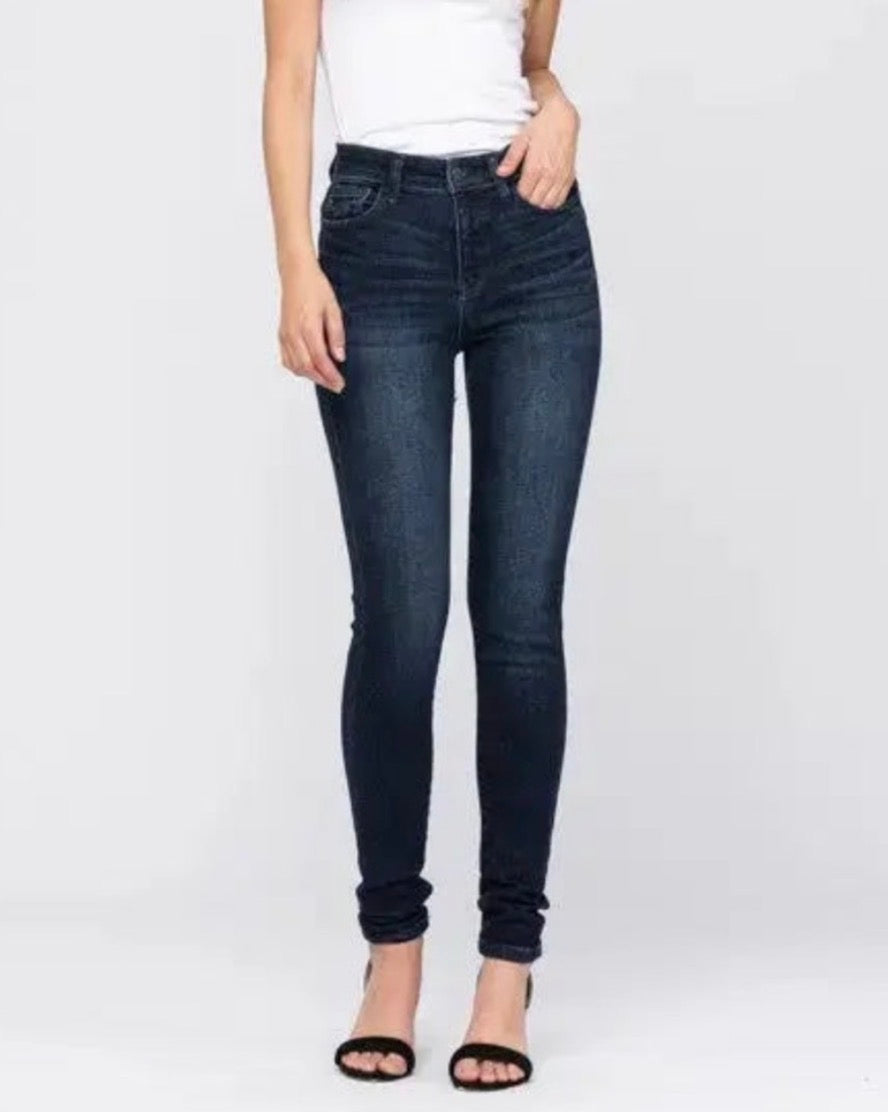 JUDY BLUE Super Dark High Waist Skinny Jeans JUDY BLUE