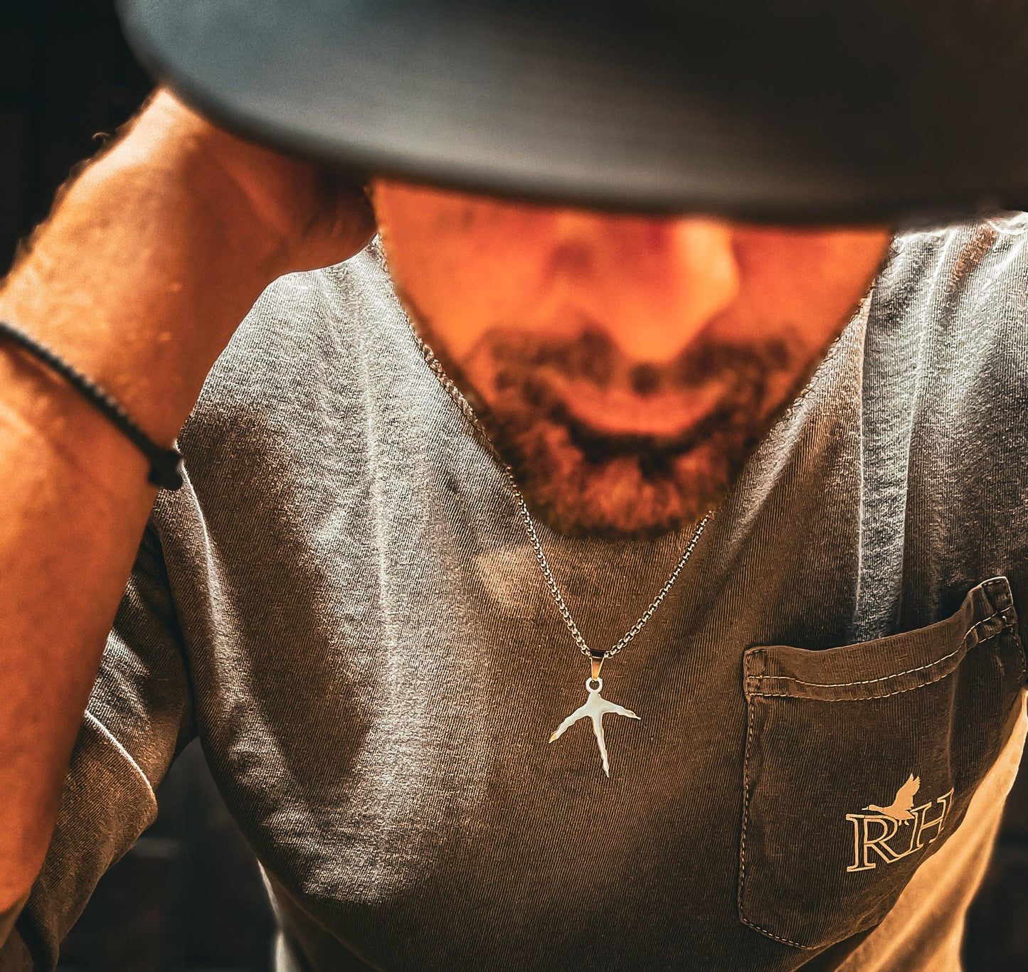 Ridge&Holler - Turkey Foot- Stainless Steel Necklace and Pendant: Adult (22") Ridge&Holler