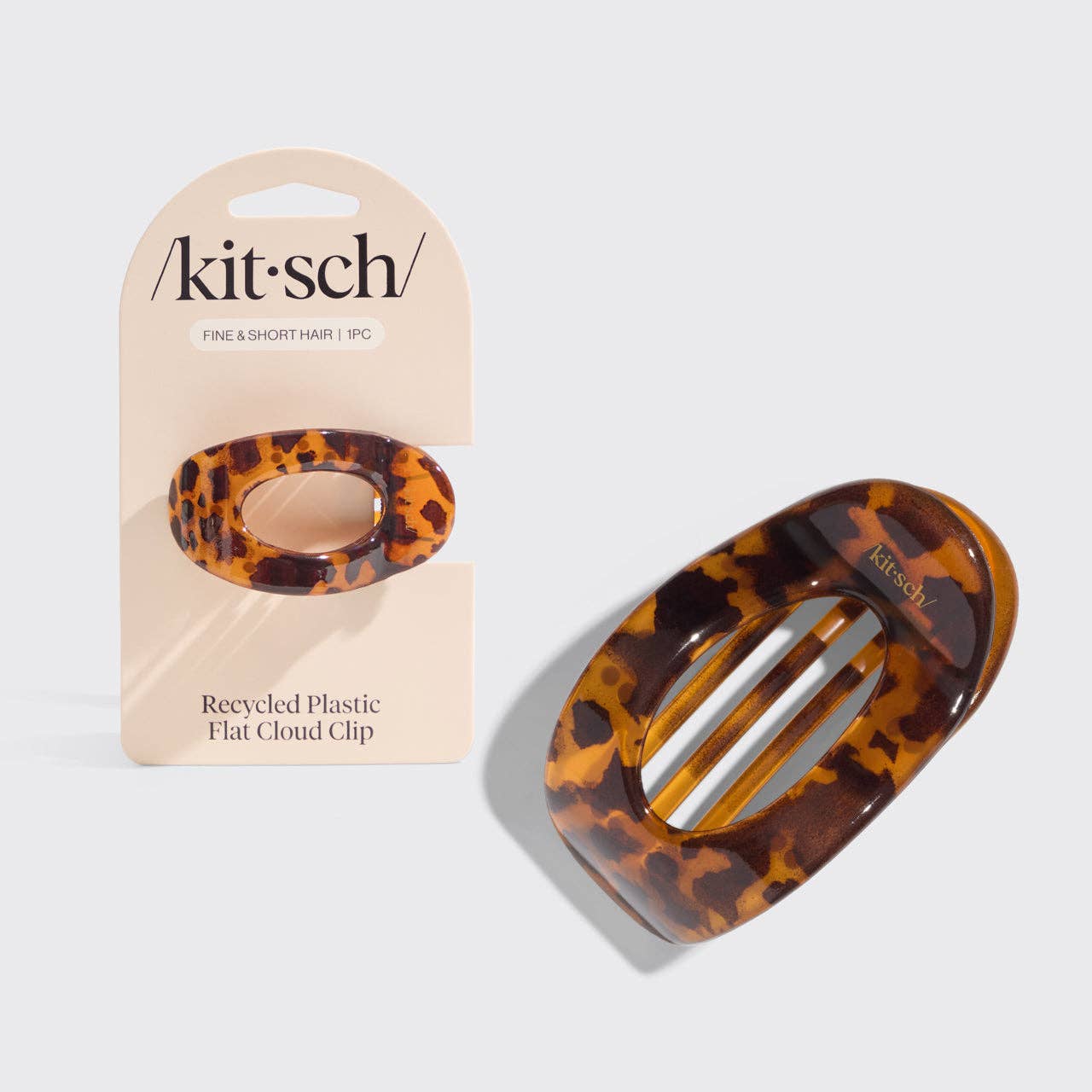 KITSCH - Recycled Plastic Small Flat Cloud Clip - Tort KITSCH