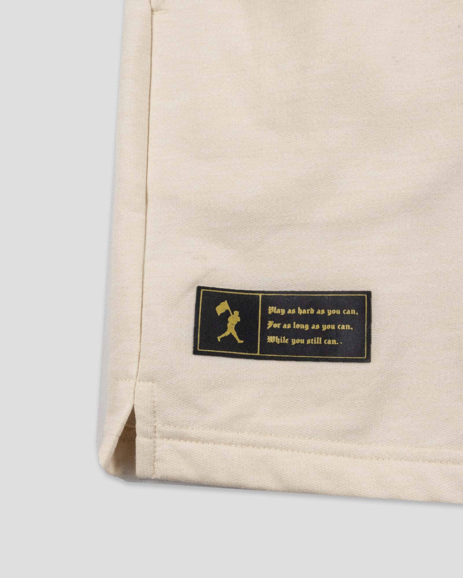 Baseballism - Play Hard Comfort Youth Sweat Shorts - Cream: Youth Large Baseballism