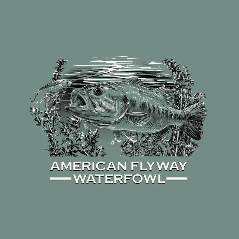 American Flyway Waterfowl - Bass Fishing Light Green with Pocket: XXL American Flyway Waterfowl
