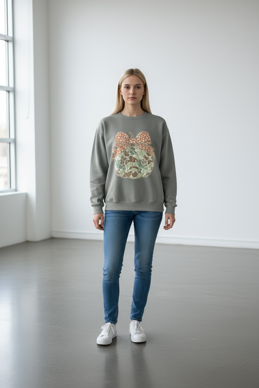 Camo Pumpkin Fall Sweatshirt SOUTHERN SUNDROP BOUTIQUE