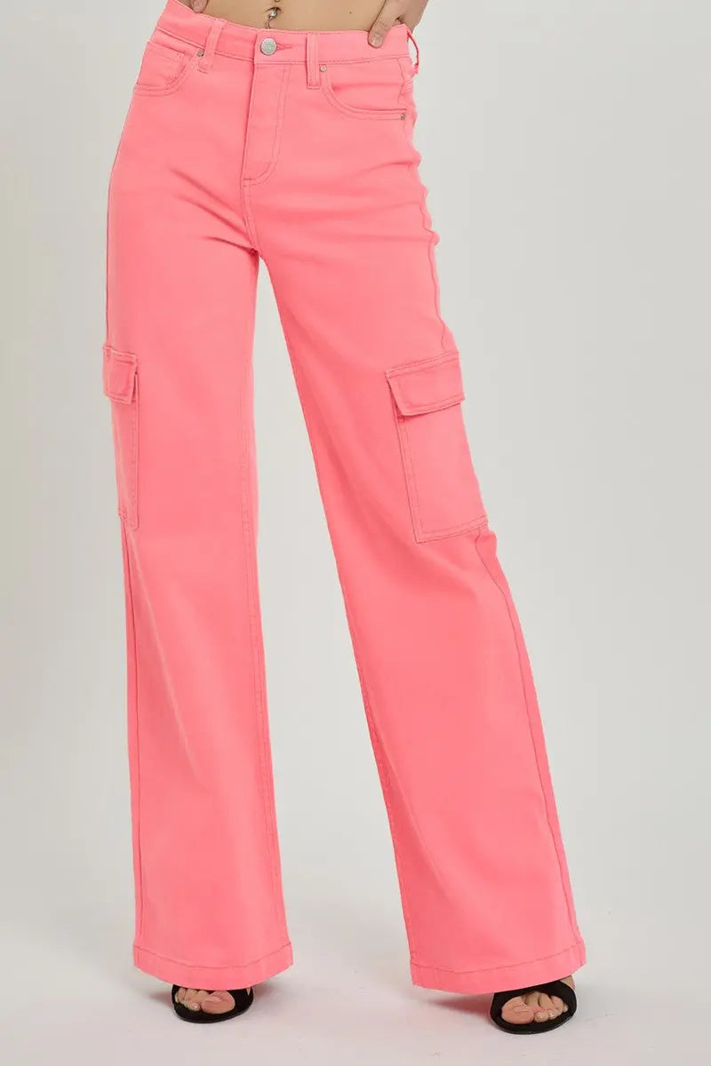 HIGH RISE CARGO WIDE PANTS RISEN JEANS