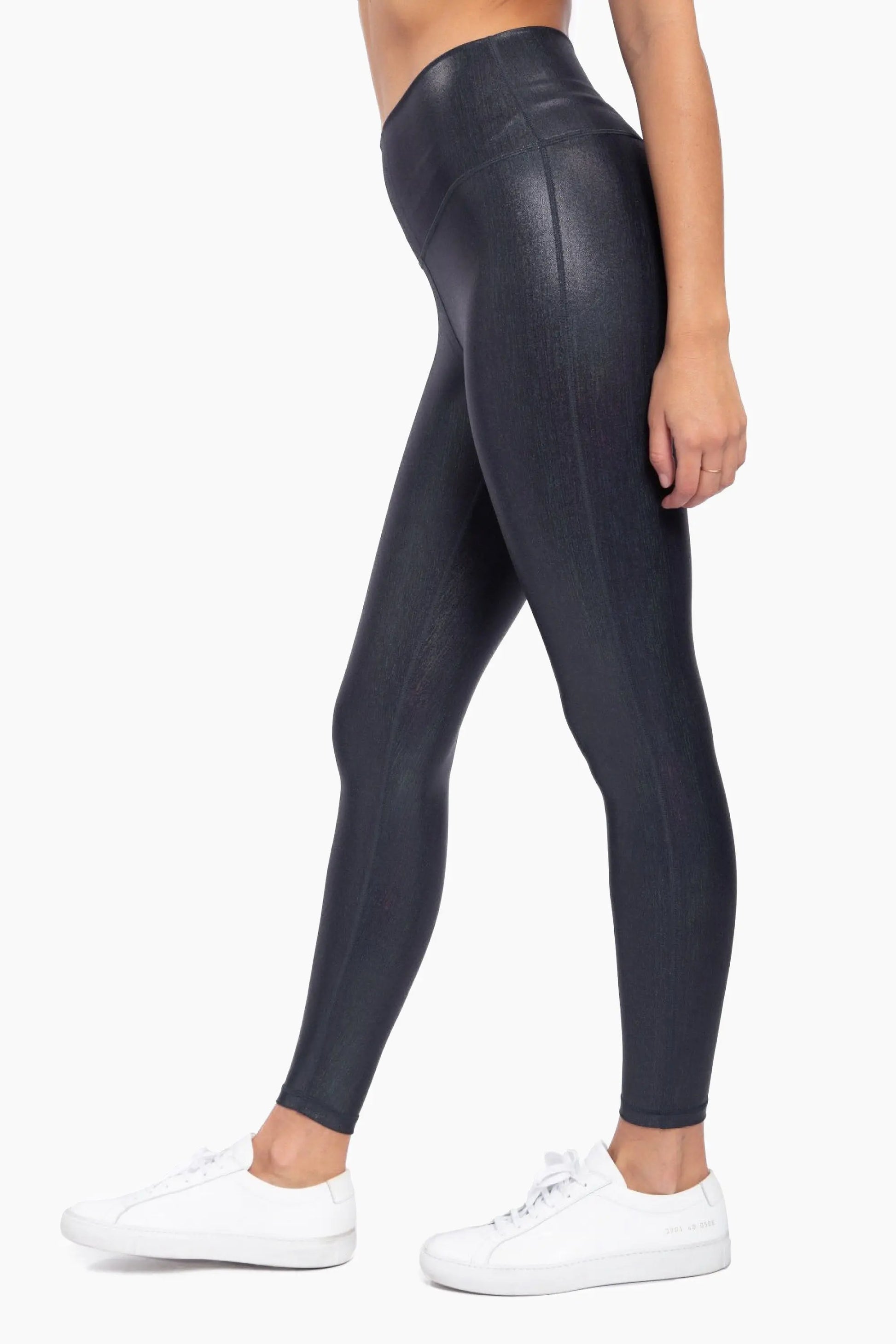 Iridescent Foil High-Waisted Leggings Mono B