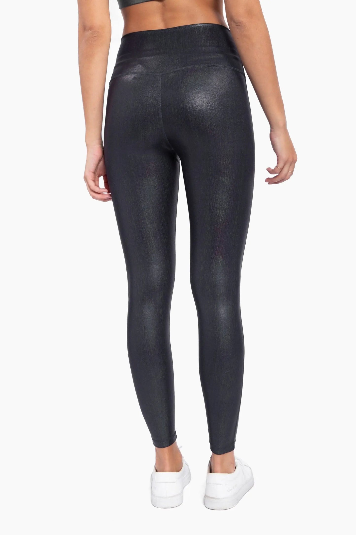 Iridescent Foil High-Waisted Leggings Mono B