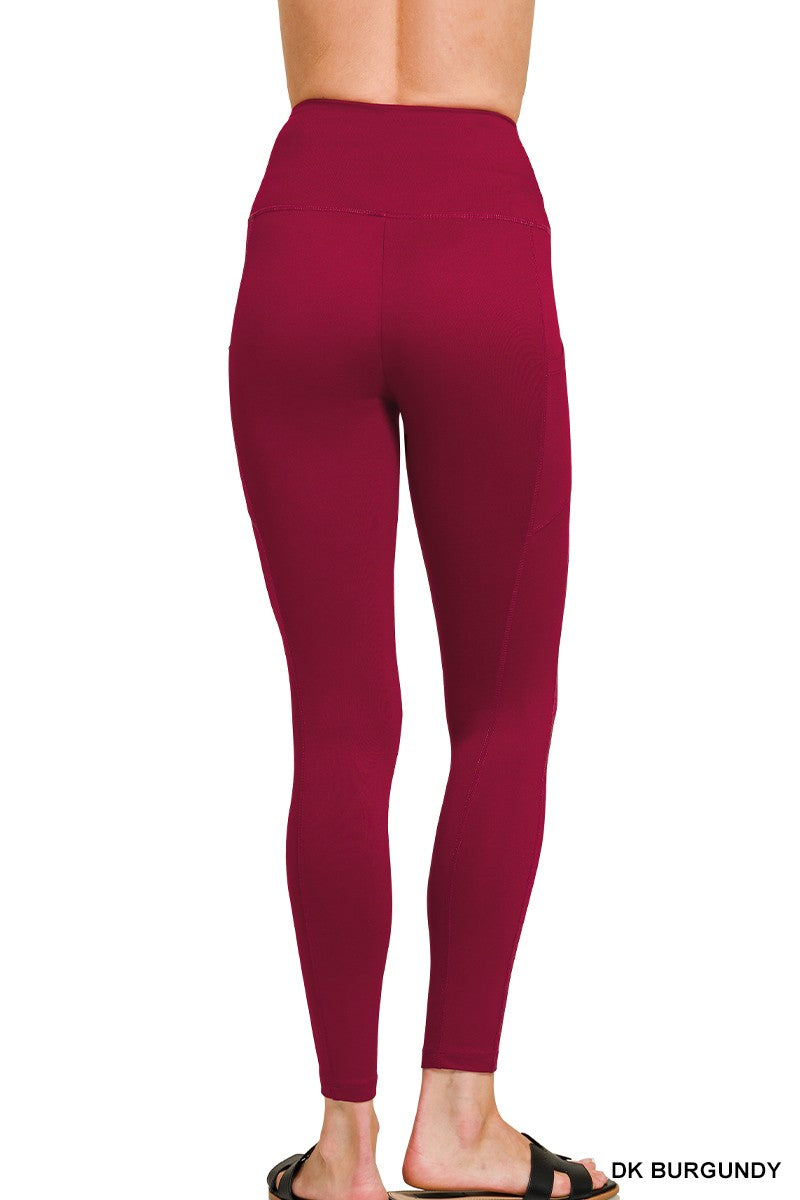 Zenana Black Brushed Microfiber Full Length Leggings SOUTHERN SUNDROP BOUTIQUE