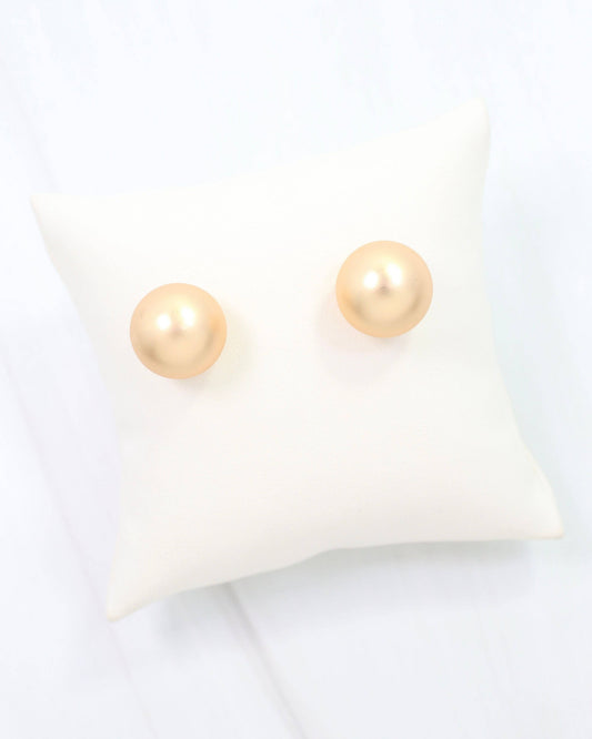 Caroline Hill - Bailey Large Ball Earring WR Worn Gold: Default Caroline Hill
