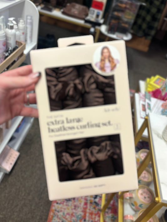 Chocolate XL Satin Heatless Curling Set KITSCH
