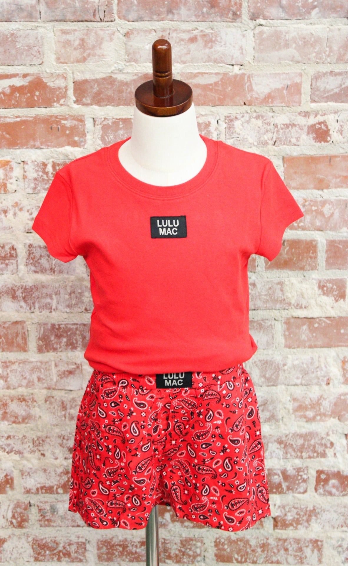 Lulu Mac Kids Red Bandana Boxer Shorts Girlie Girl Originals